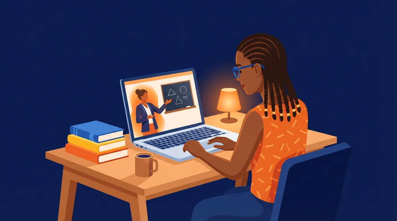 Student learning online